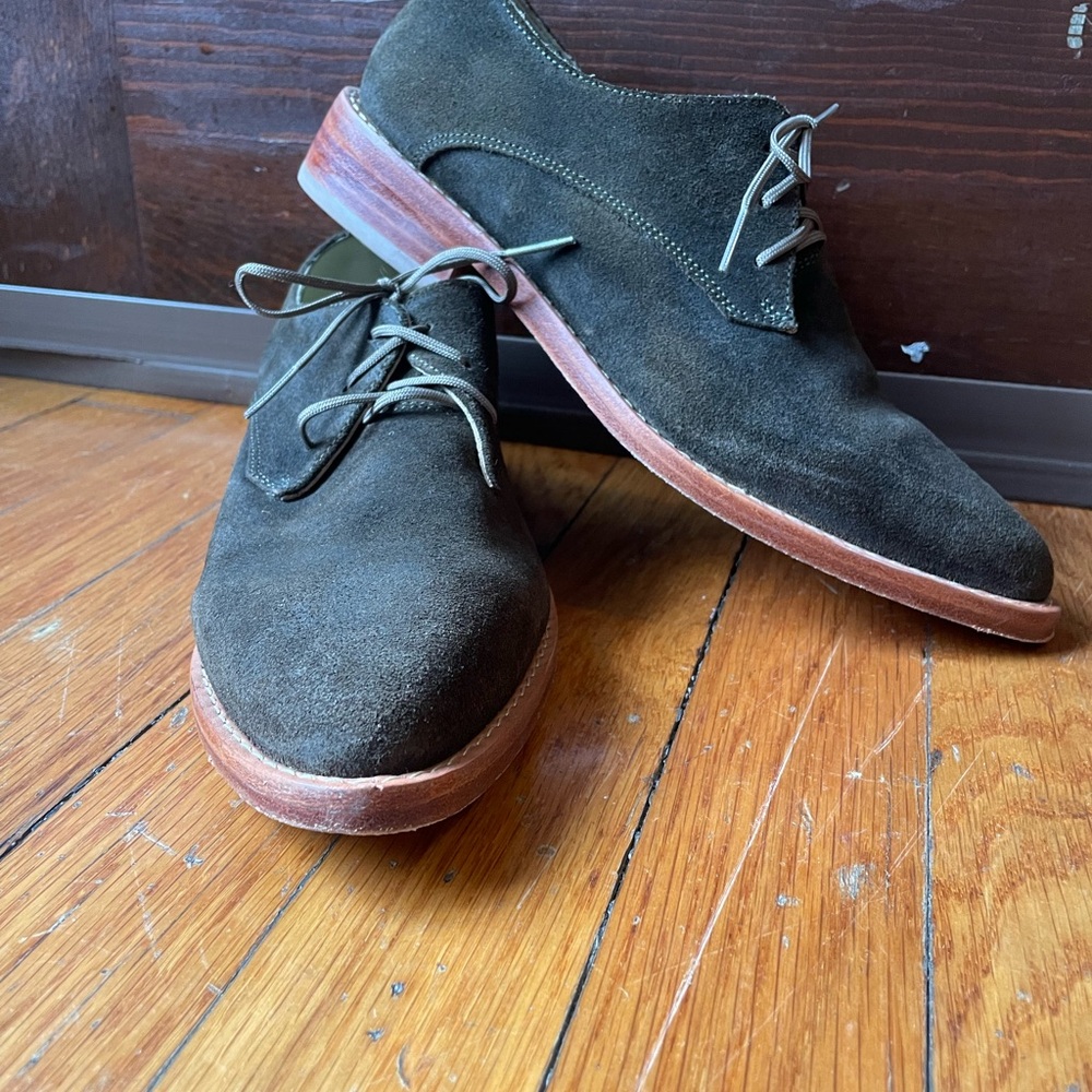 Nisolo Suede Oxford Shoes - Green